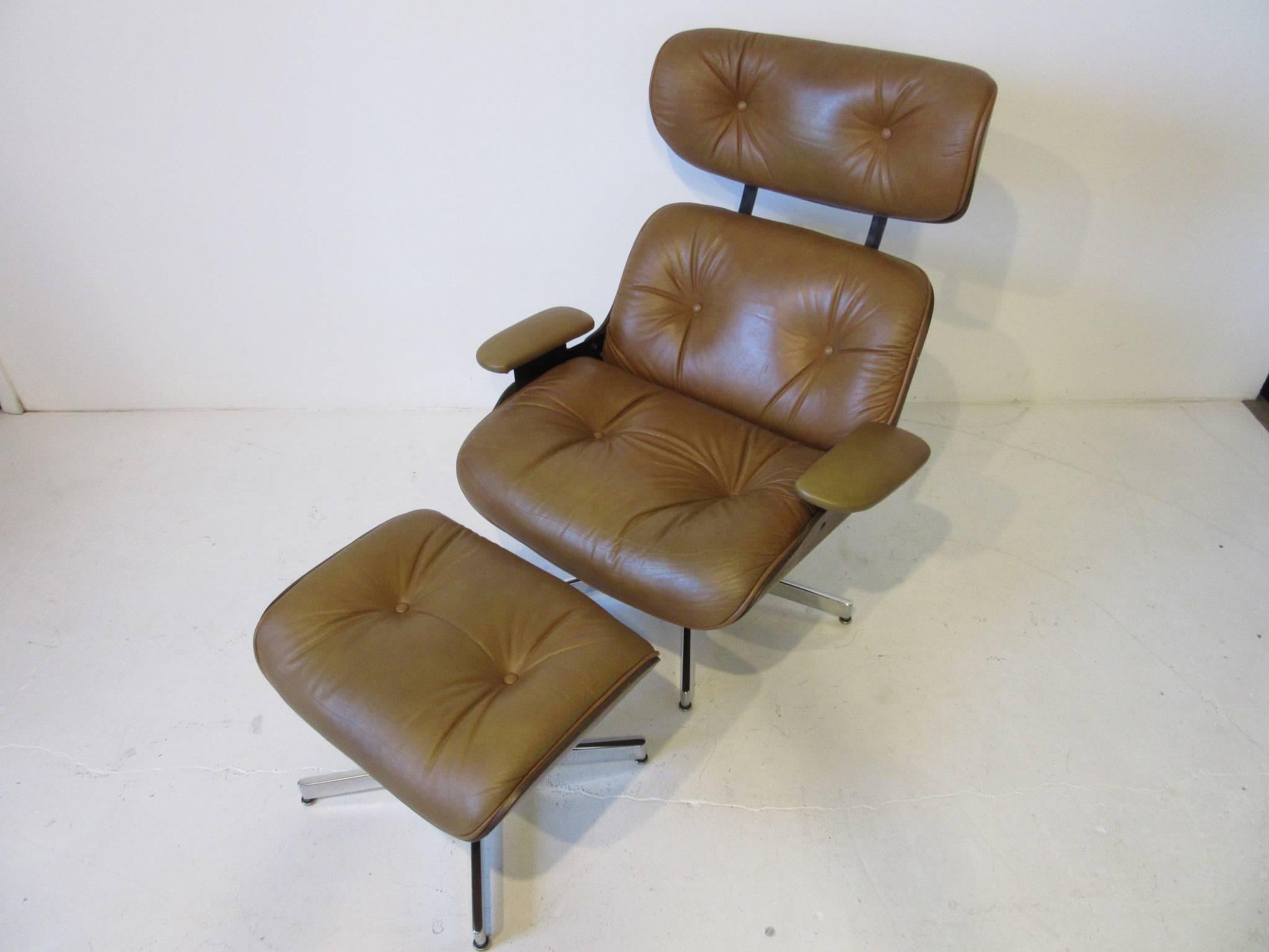 Plycraft George Mulhauser Designed Lounge Chair and Ottoman  2