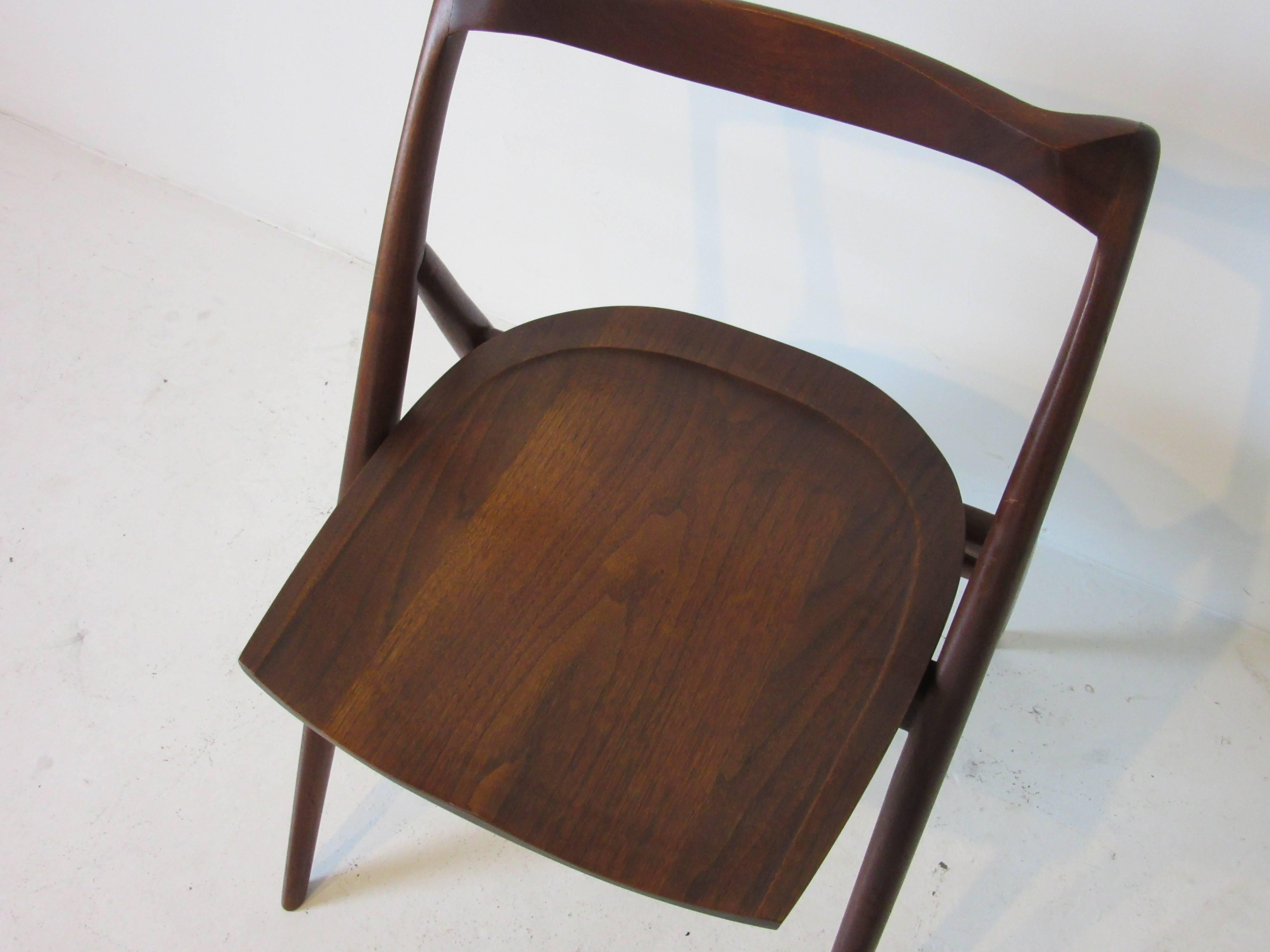 20th Century Asian American George Suyeoka Studio Prototype Chair in the Style of Nakashima For Sale
