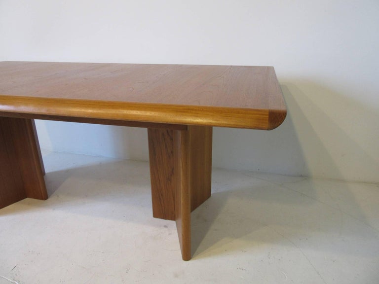 Teak Wood Danish Styled Dining or Conference Table at 1stDibs