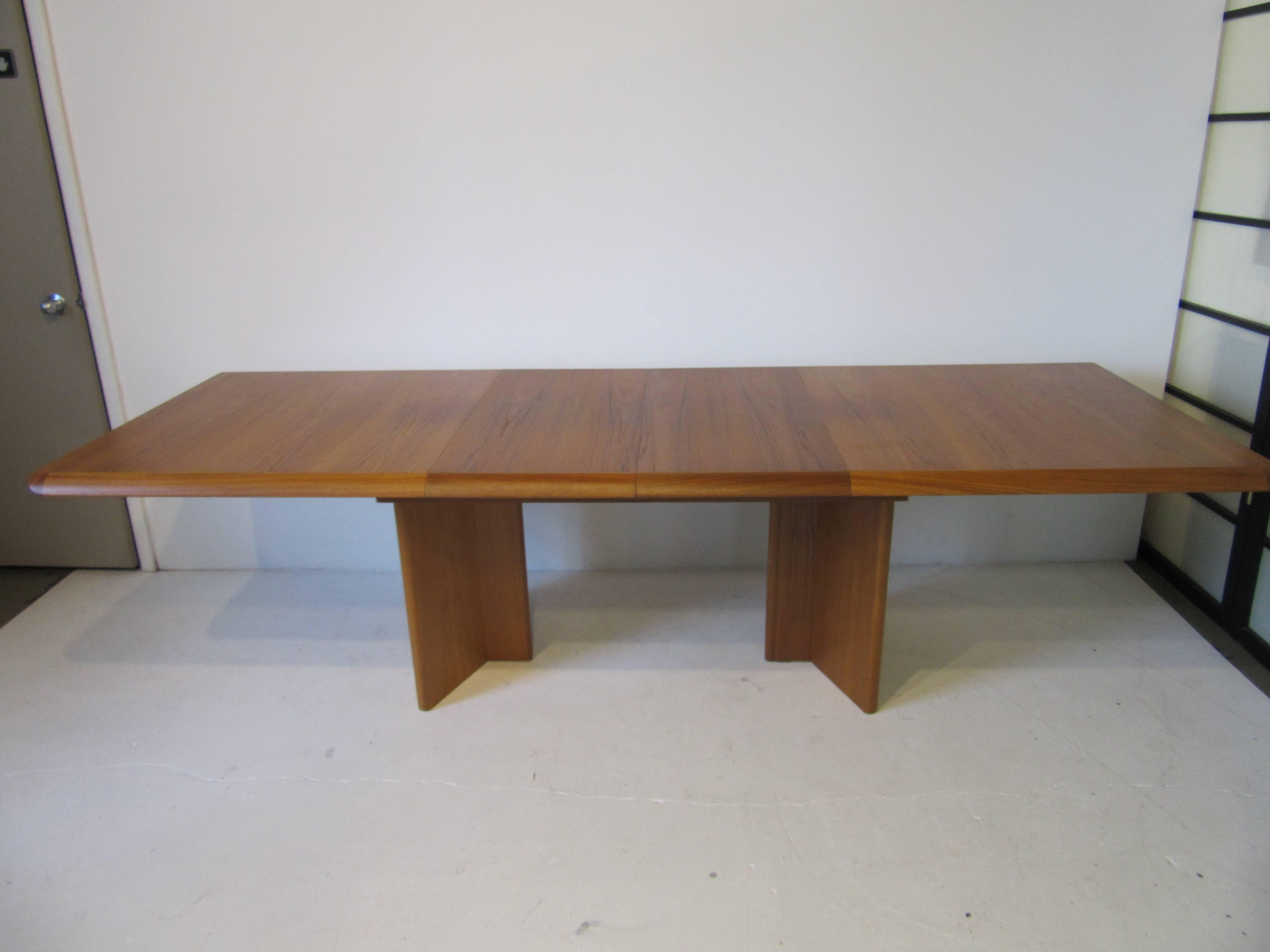 Teak Wood Danish Styled Dining or Conference Table In Good Condition In Cincinnati, OH