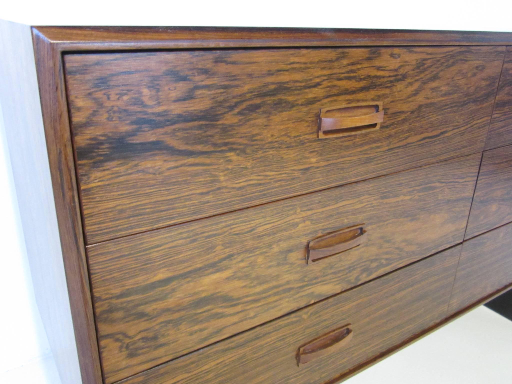 Mid-Century Modern Brazilian Rosewood Danish Styled Dresser Chest