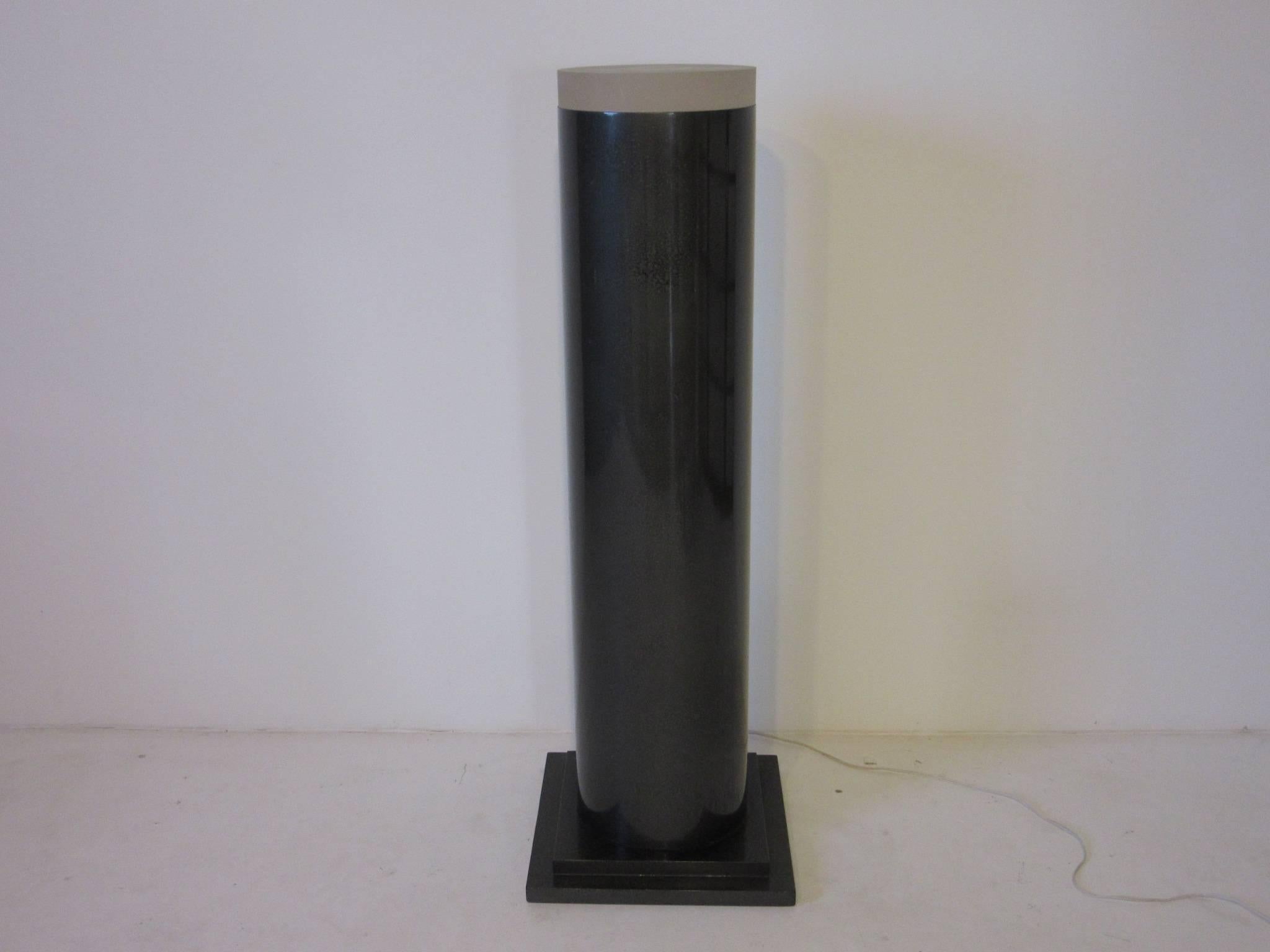 Unknown Monumental Memphis Styled Lucite Light Up Column Pedestal For Sale