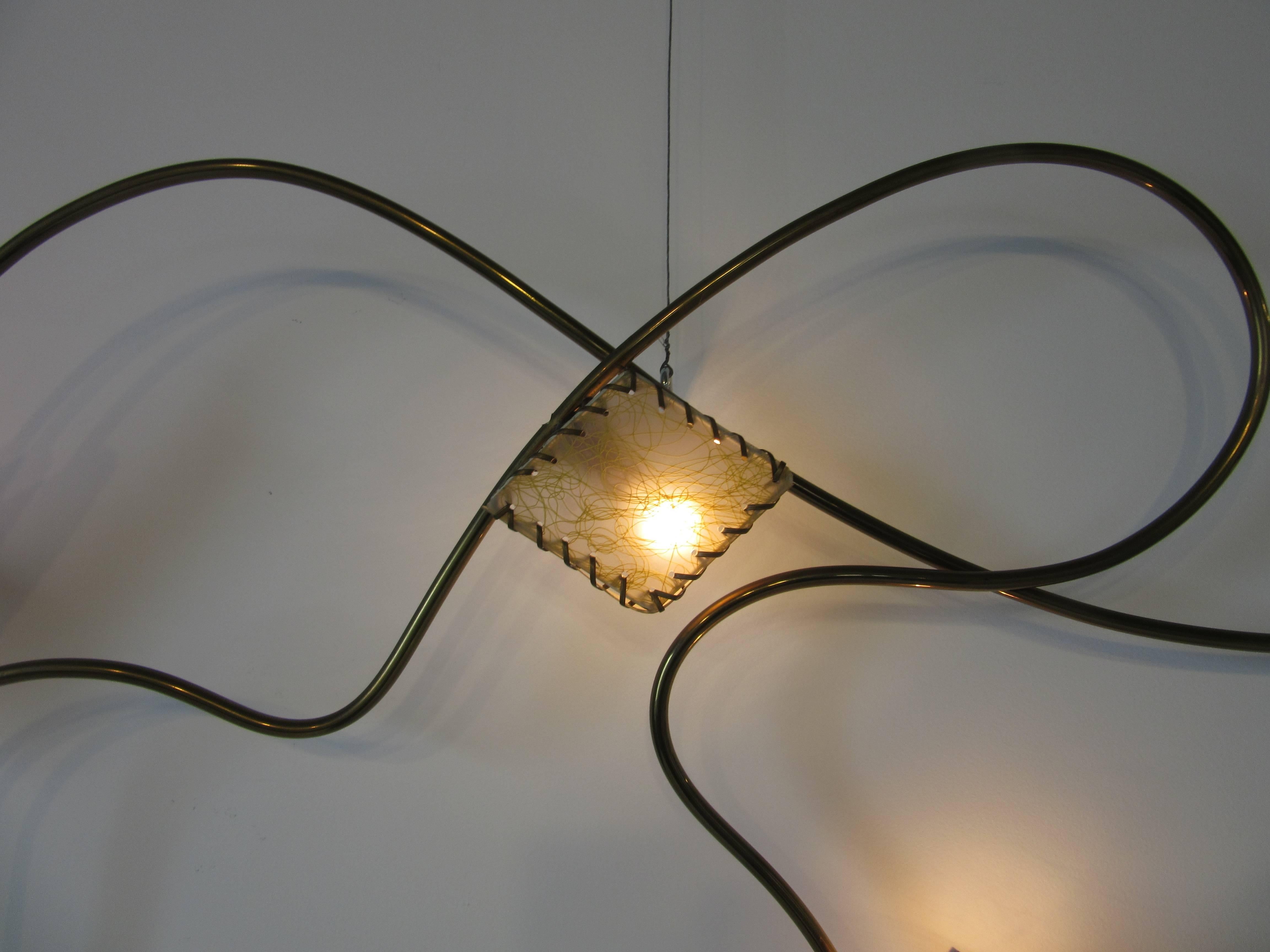 Rare Brass Sculptural Wall Light by Majestic In Good Condition In Cincinnati, OH