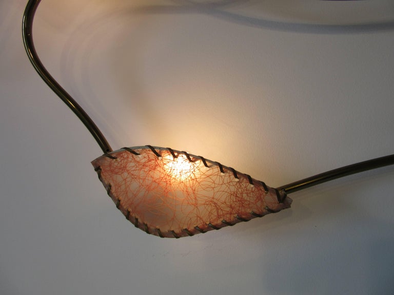 Rare Brass Sculptural Wall Light by Majestic at 1stDibs