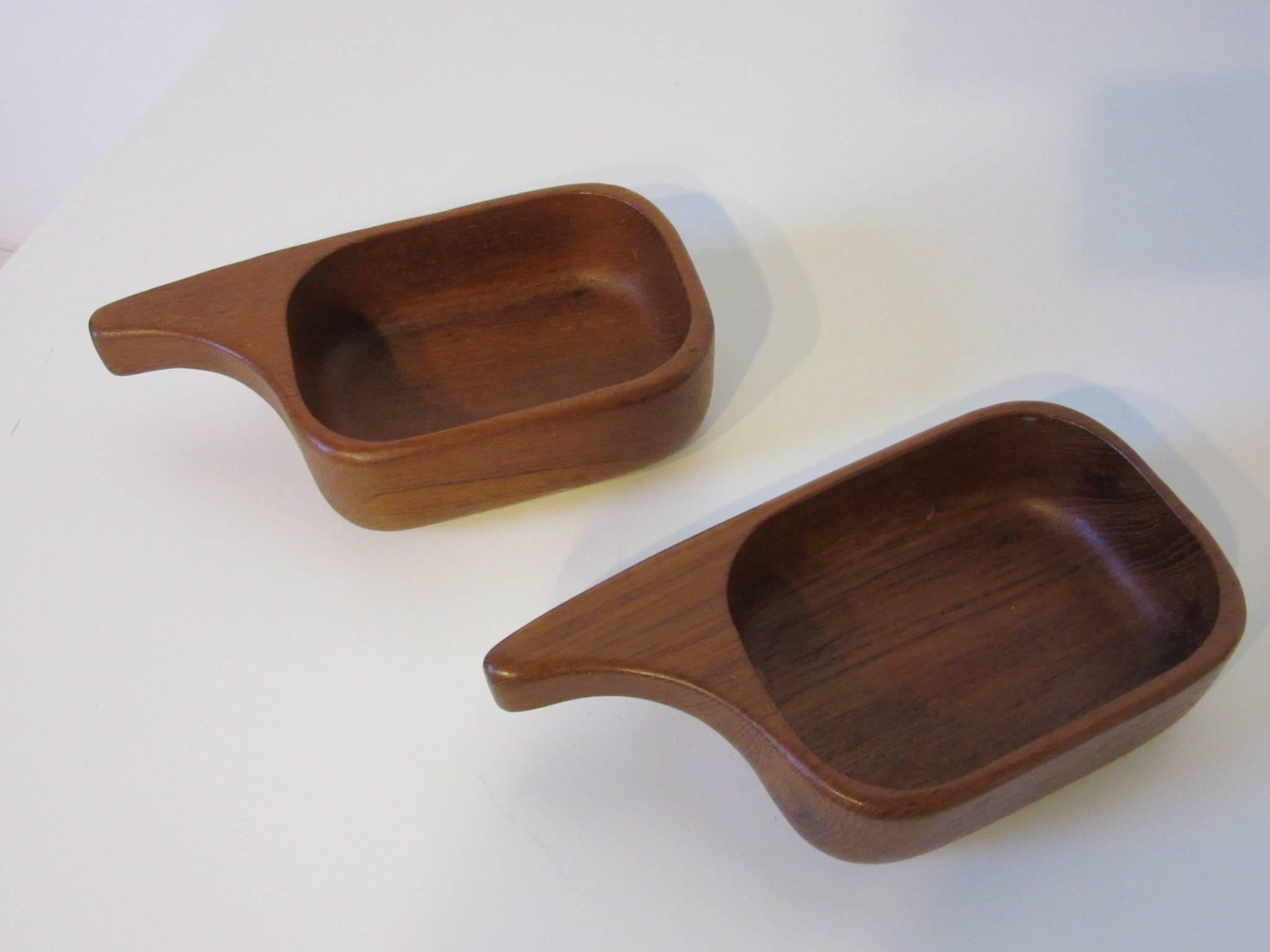 Swedish Sigvard Nilsson Teak Nut Bowls for Sowe, Sweden