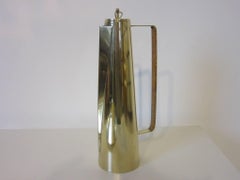 Set da tè e caffè in ottone di Einar Dragsted nello stile di Parzinger, realizzato in Danimarca