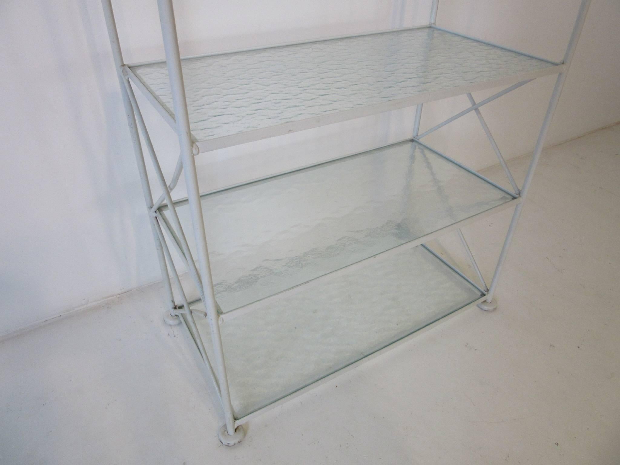 Mid-Century Modern Woodard Mid Century Iron and Glass Etagere  For Sale