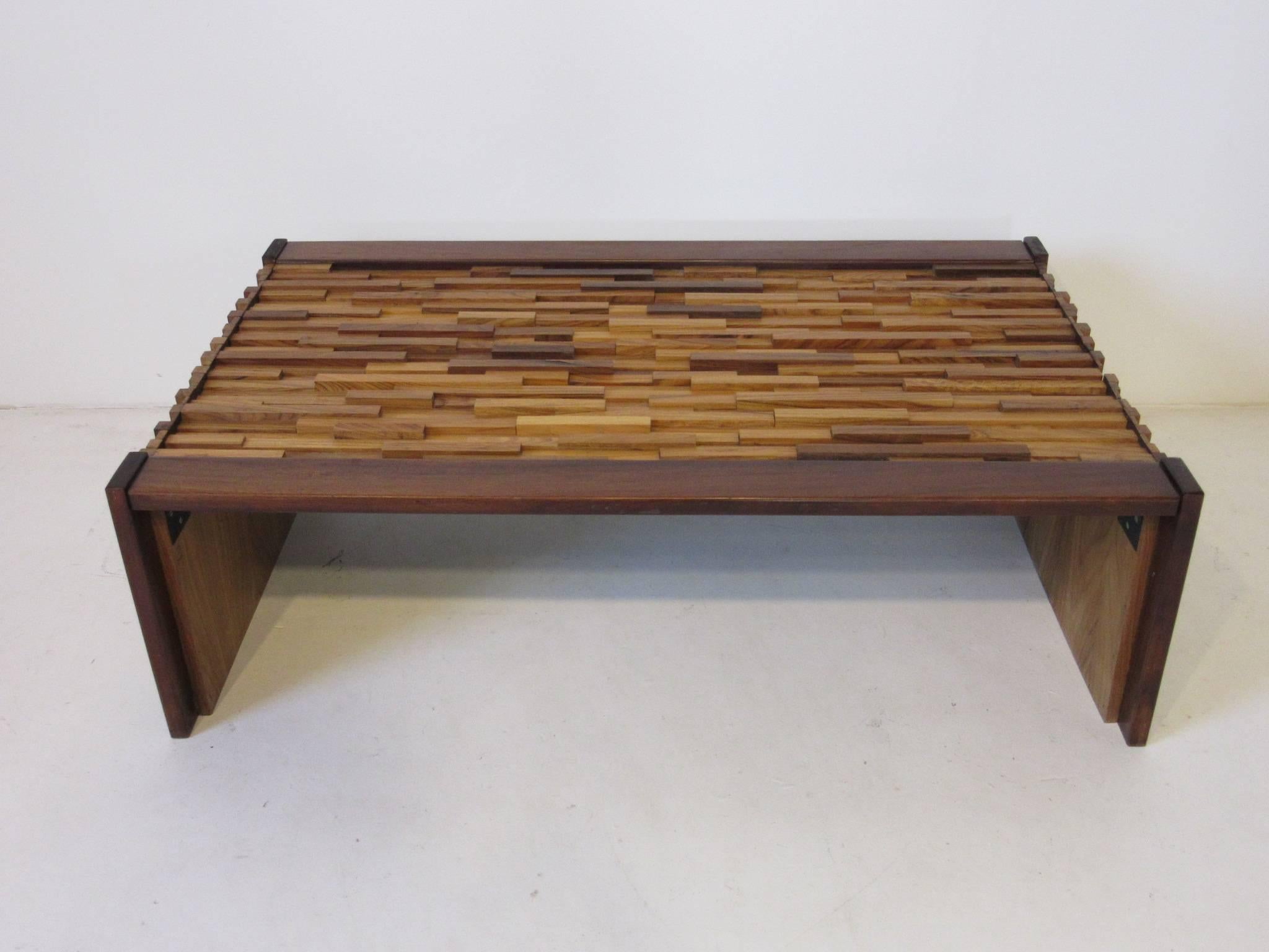 Modern Percival Lafer Brazilian Rosewood Folding Coffee Table