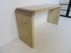 Henredon Scene Two Burl Wood Console Table or Small Desk