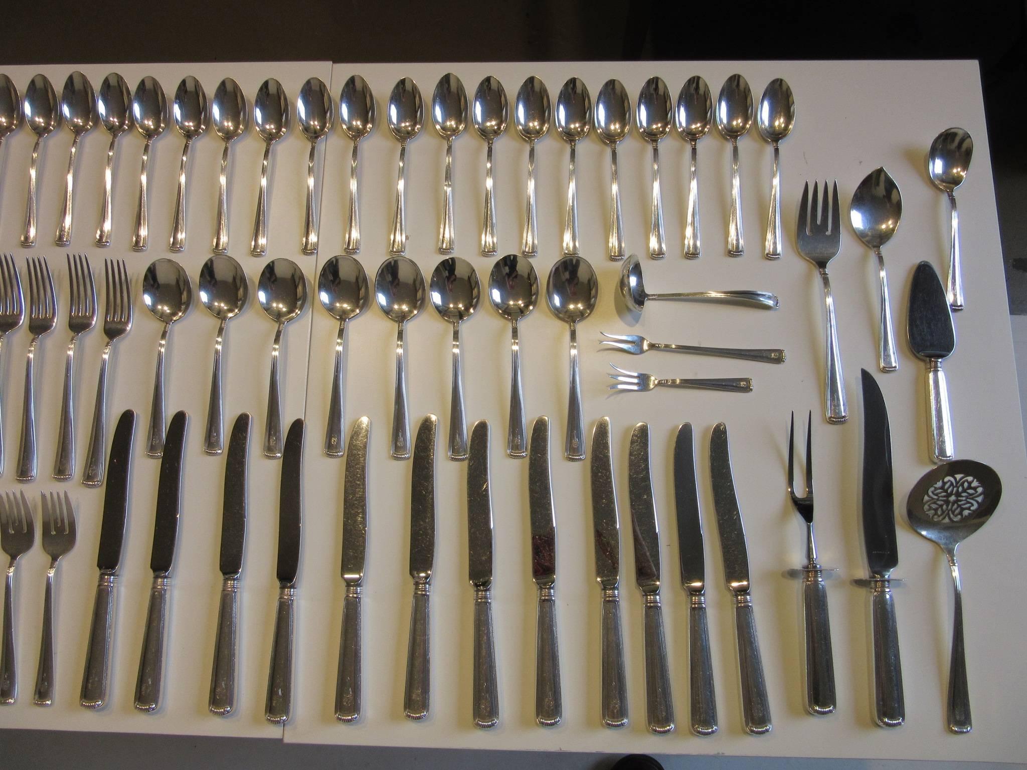 80-Piece Sterling Flatware Set by Frank Herschede Co. 1