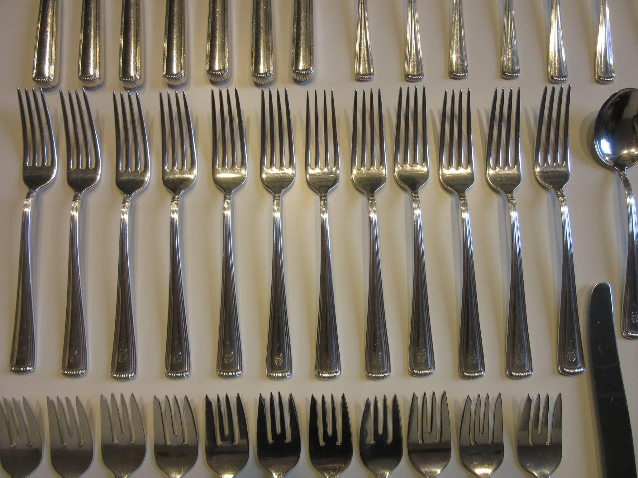 80-Piece Sterling Flatware Set by Frank Herschede Co. 2