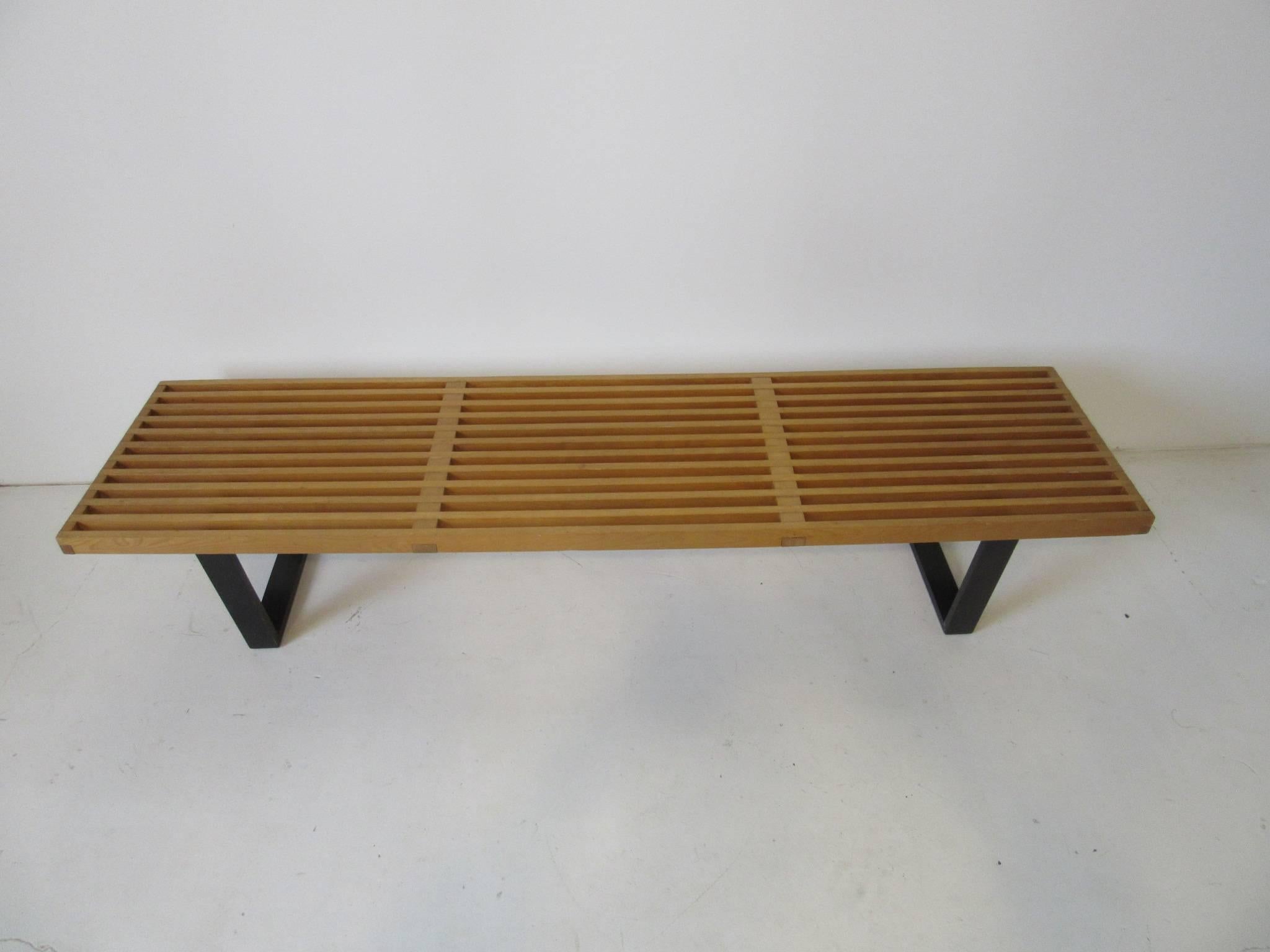 Vintage George Nelson Platform Slat Bench or Coffee Table for Herman Miller In Good Condition In Cincinnati, OH