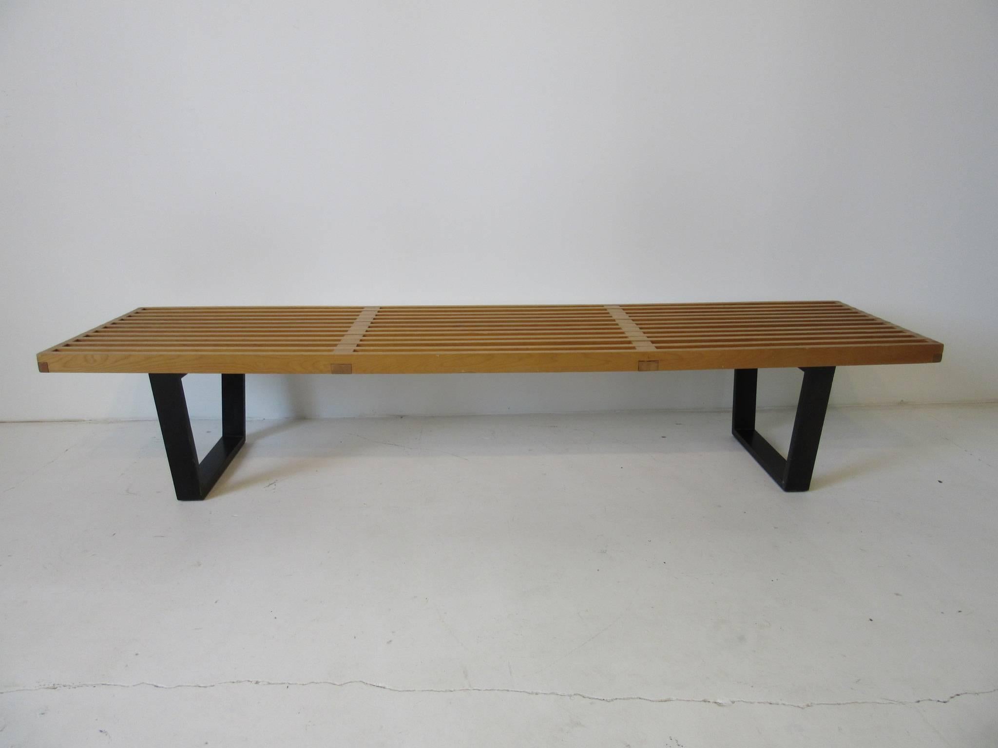 Mid-Century Modern Vintage George Nelson Platform Slat Bench or Coffee Table for Herman Miller