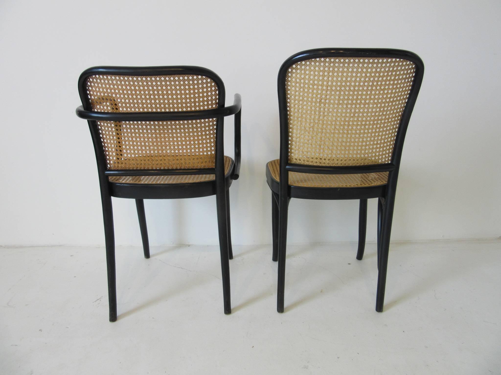 A Set Of 12 Thonet Josef Hoffmann Prague Dining Chairs In Good Condition In Cincinnati, OH