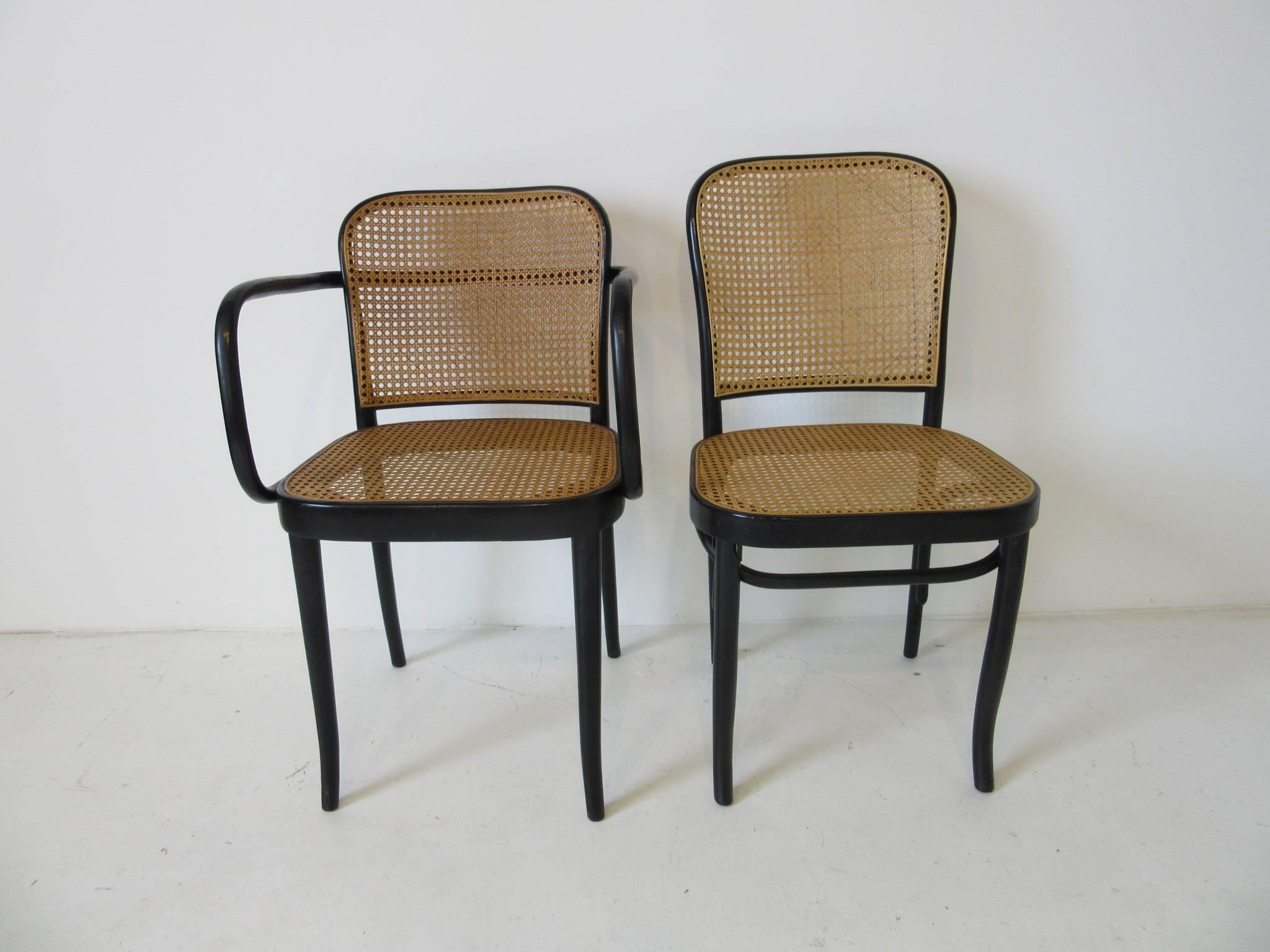 20th Century A Set Of 12 Thonet Josef Hoffmann Prague Dining Chairs