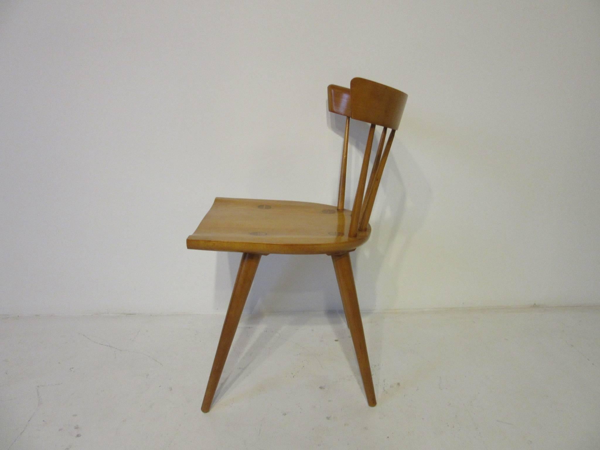 Mid-Century Modern Paul McCobb Set of Six Spindle Back Planner Group Dining Chairs