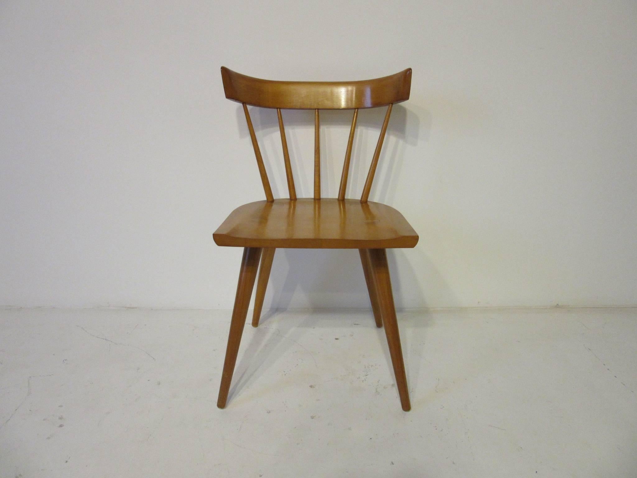 20th Century Paul McCobb Set of Six Spindle Back Planner Group Dining Chairs