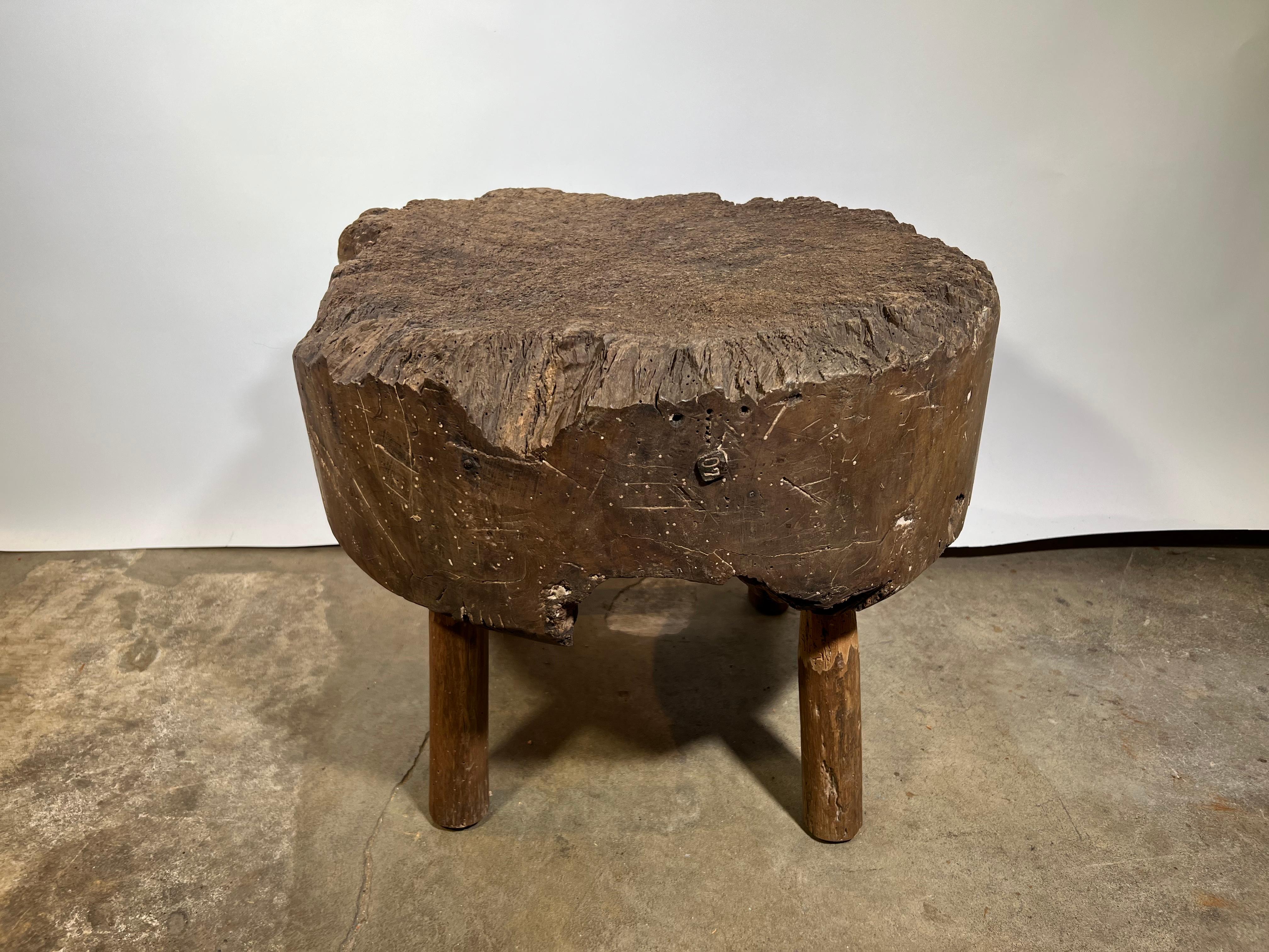 French 19th Century Billot Chopping Block In Good Condition In Round Top, TX