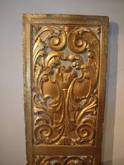 18th Century Double-Sided Door Panel In Polychromed and Giltwood from Portugal