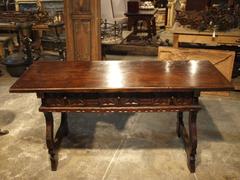 17th Century  Desk or Console with Solid Board Top in Walnut