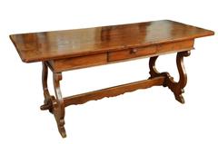 Italian 19th Century Desk, Writing Table in Walnut