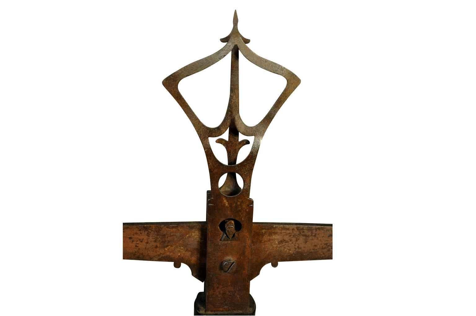 A charming 19th century Balance - Scale from France.  Wonderfully constructed with a turned center column in ebonized wood.  The balance mechanism is in cast iron with 