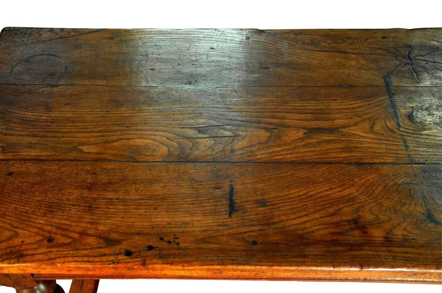 French 19th Century Farm Table in Chestnut 2