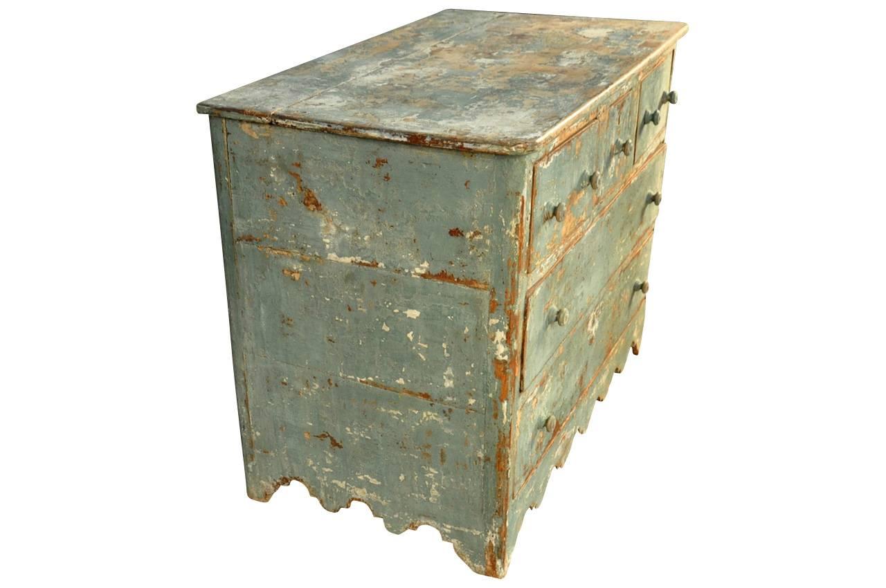 Portuguese 18th Century Painted Commode From Portugal