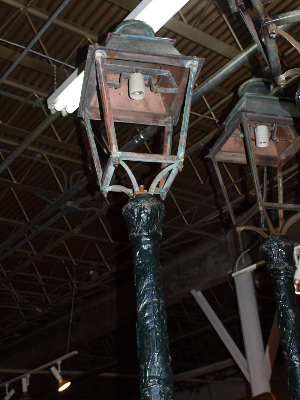 Set of Four 19th Century Italian Lamp Posts In Good Condition In Atlanta, GA