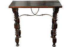 Spanish 18th Century Solid Board Top Console / Side Table