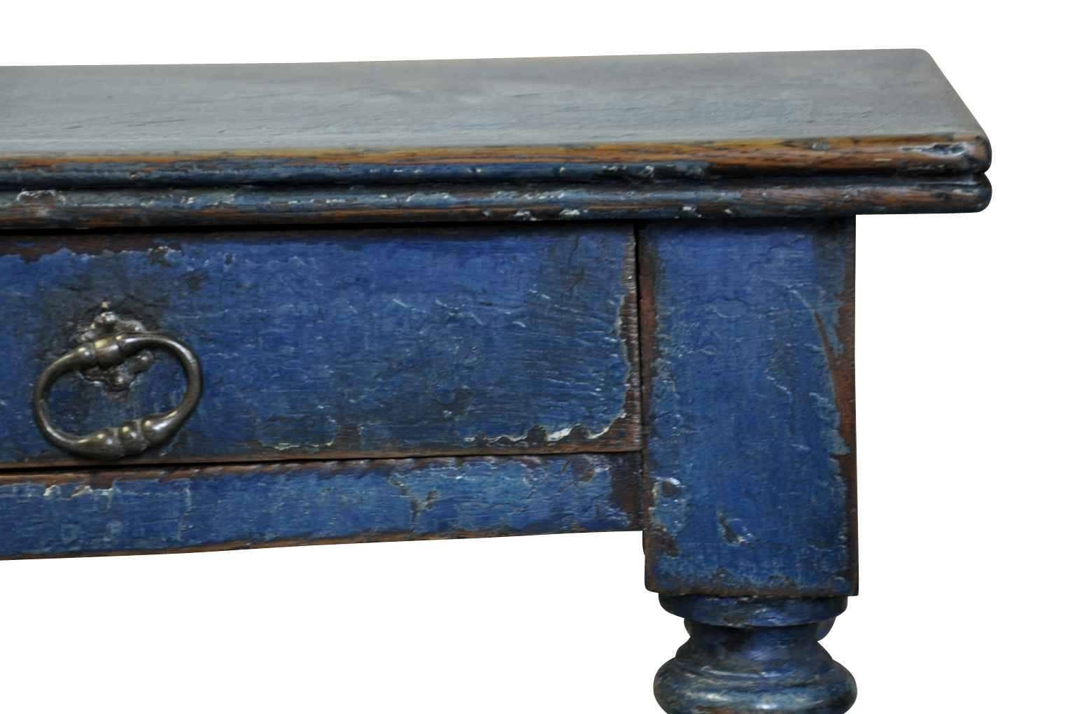 French 19th Century Louis XIII Style Console in Painted Wood 1