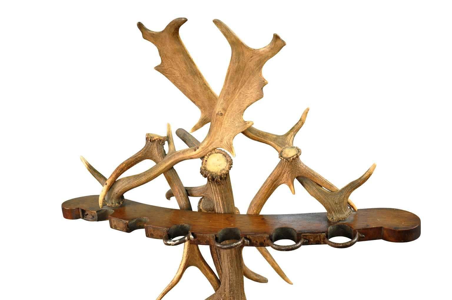 French 19th Century Black Forest Antler Gun Rack For Sale 1