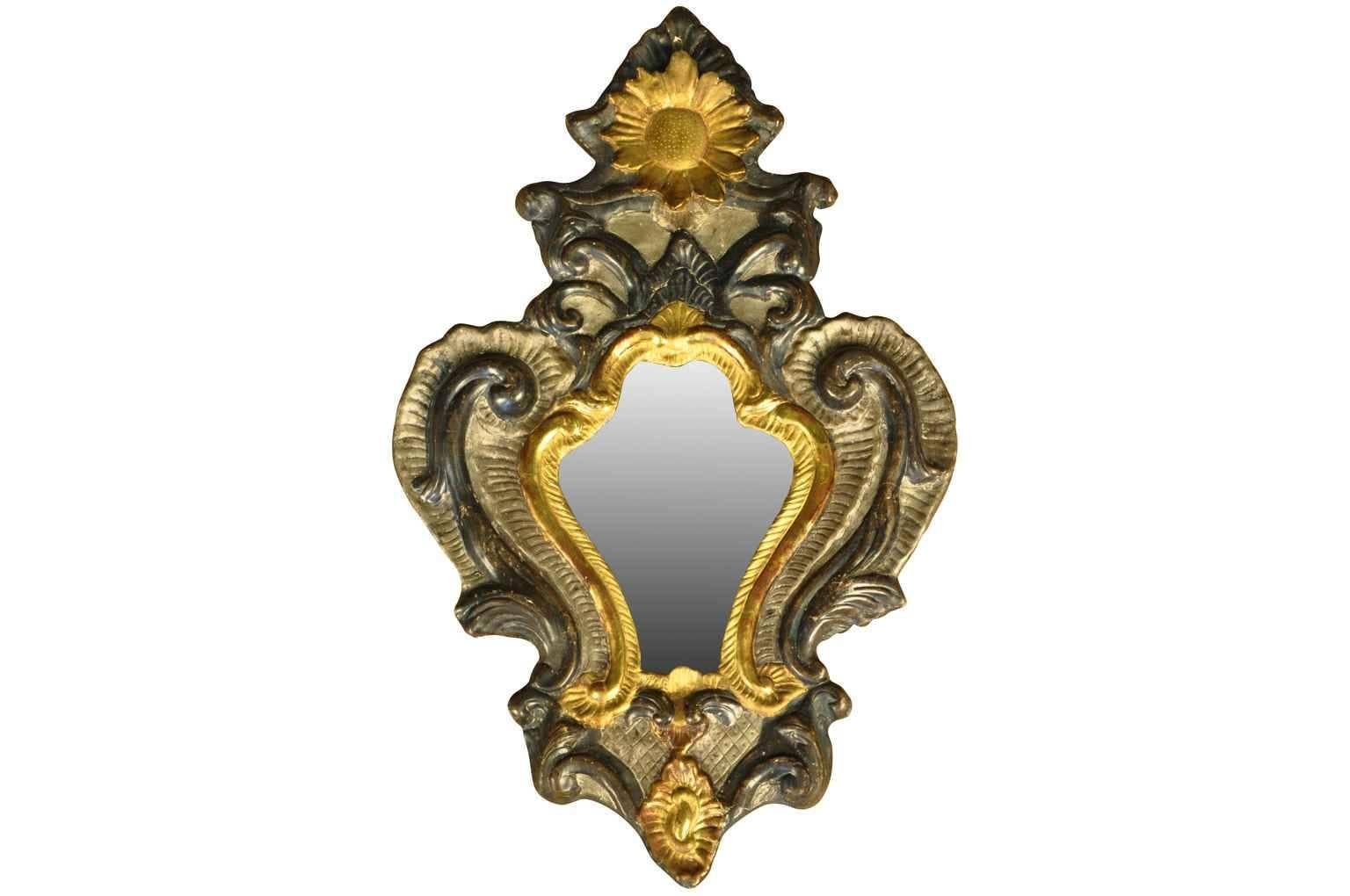 Set of Four 18th Century Venetian Polychromed and Gilt Wood Mirrors In Good Condition In Atlanta, GA