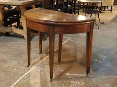 French Directoire Demilune Console in Walnut