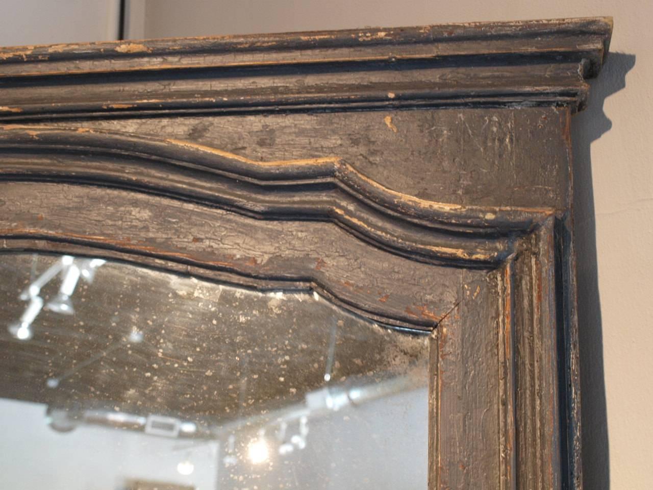 18th Century Italian Door Frame Now as a Trumeau Mirror In Excellent Condition In Atlanta, GA
