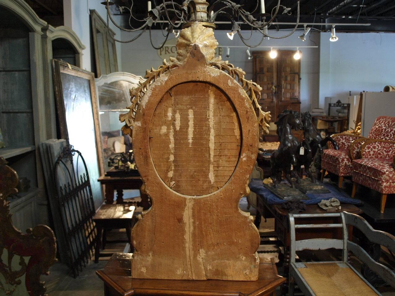 Exceptional 18th Century Italian Altar Frame Mirror For Sale 1