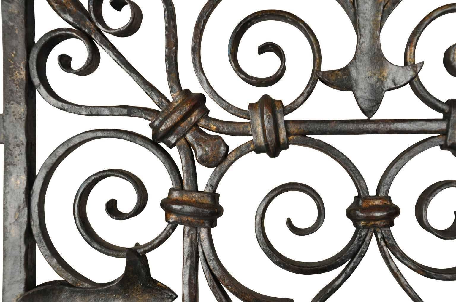19th Century Wrought Iron Grille Panel from Spain 1