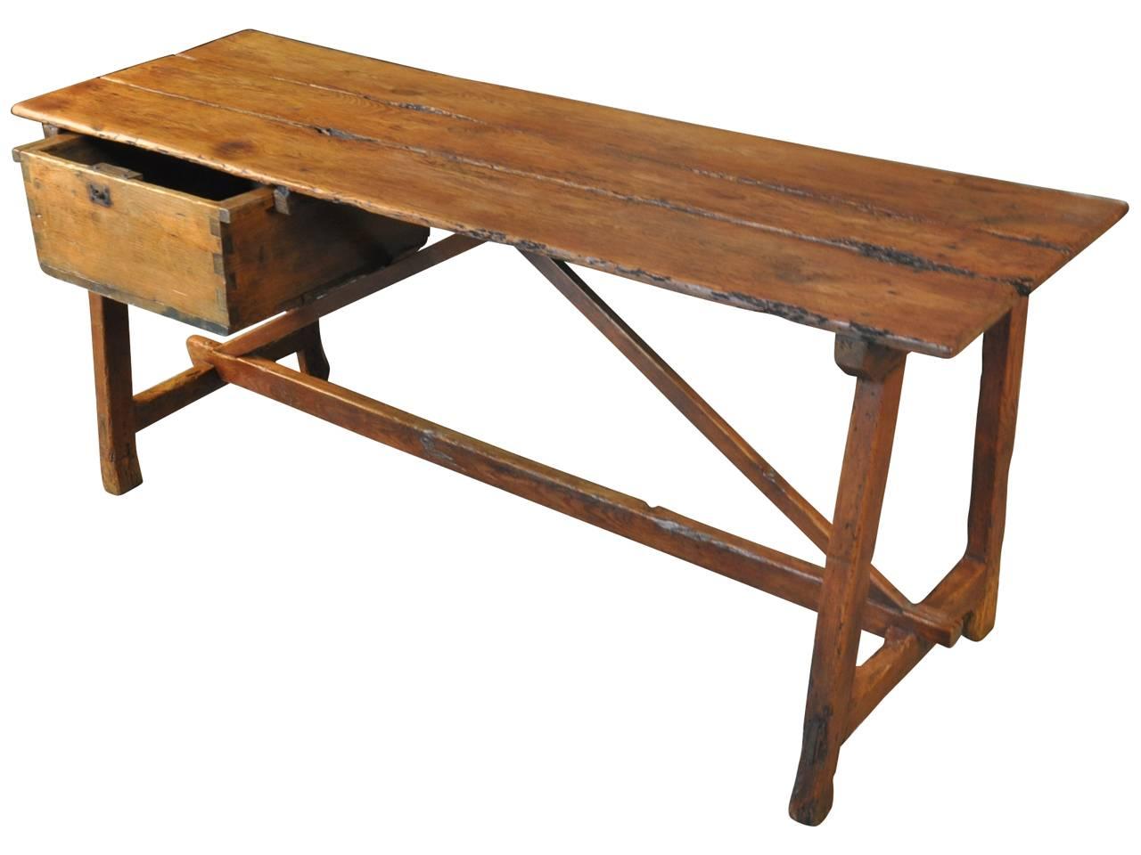 Spanish 19th Century Work Table Console In Good Condition In Atlanta, GA