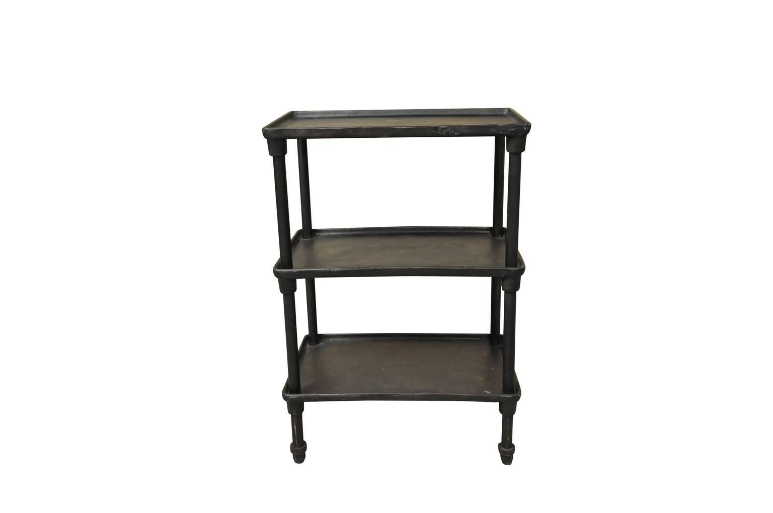 Pair of 19th Century French Industrial Side Tables in Cast Iron  2