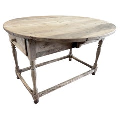 18th Century French Oval Drop-Leaf Table