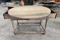 18th Century French Oval Drop-Leaf Table