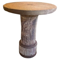 French Stone Top Gueridon - Side Table