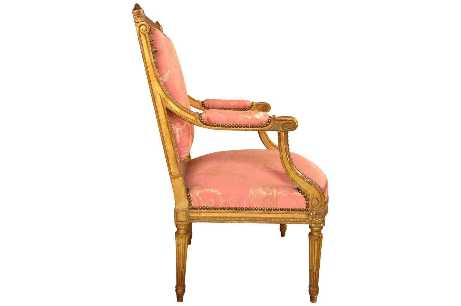 Pair of 19th Century Napoleon III Period Armchairs or Fauteuilles In Excellent Condition In Atlanta, GA