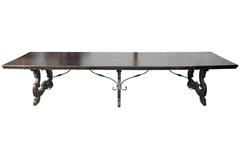 Italian 17th Century Style Farm Table or Trestle Table