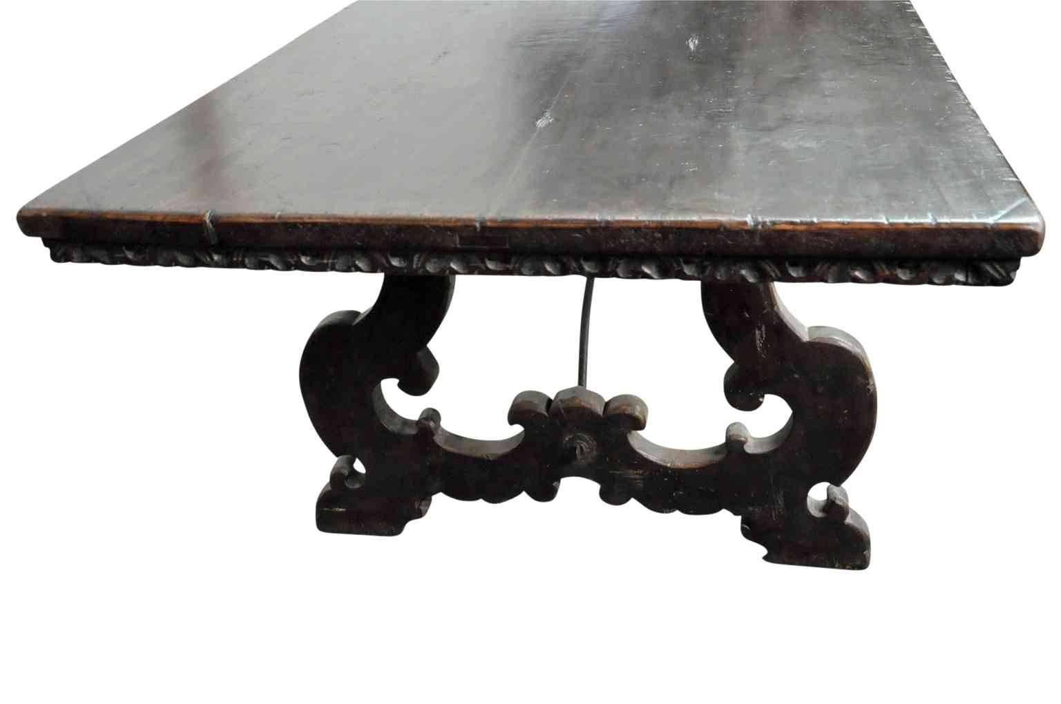 Contemporary Italian 17th Century Style Farm Table or Trestle Table