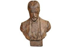 19th Century Spanish Iron Bust of a Gentleman
