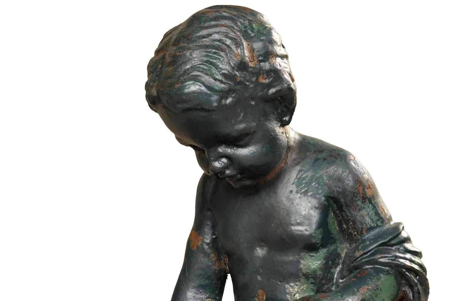 French 19th Century Figural Statue in Cast Iron 4