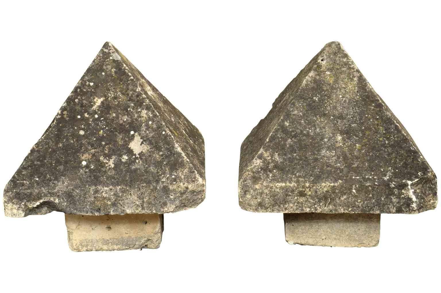 Spanish Pair of Stone Capitals