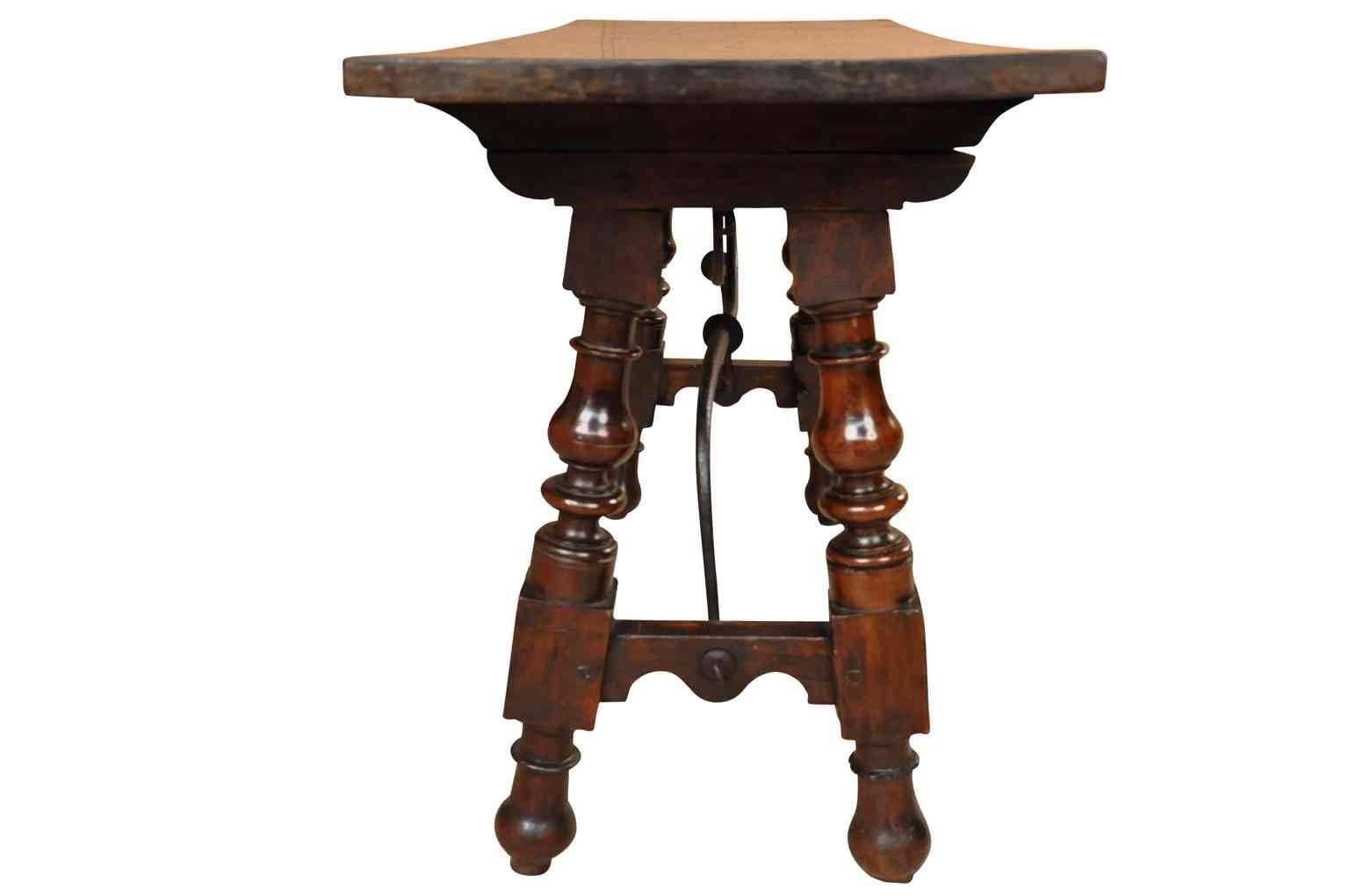 Iron Spanish 18th Century Diminutive Side Table or Console