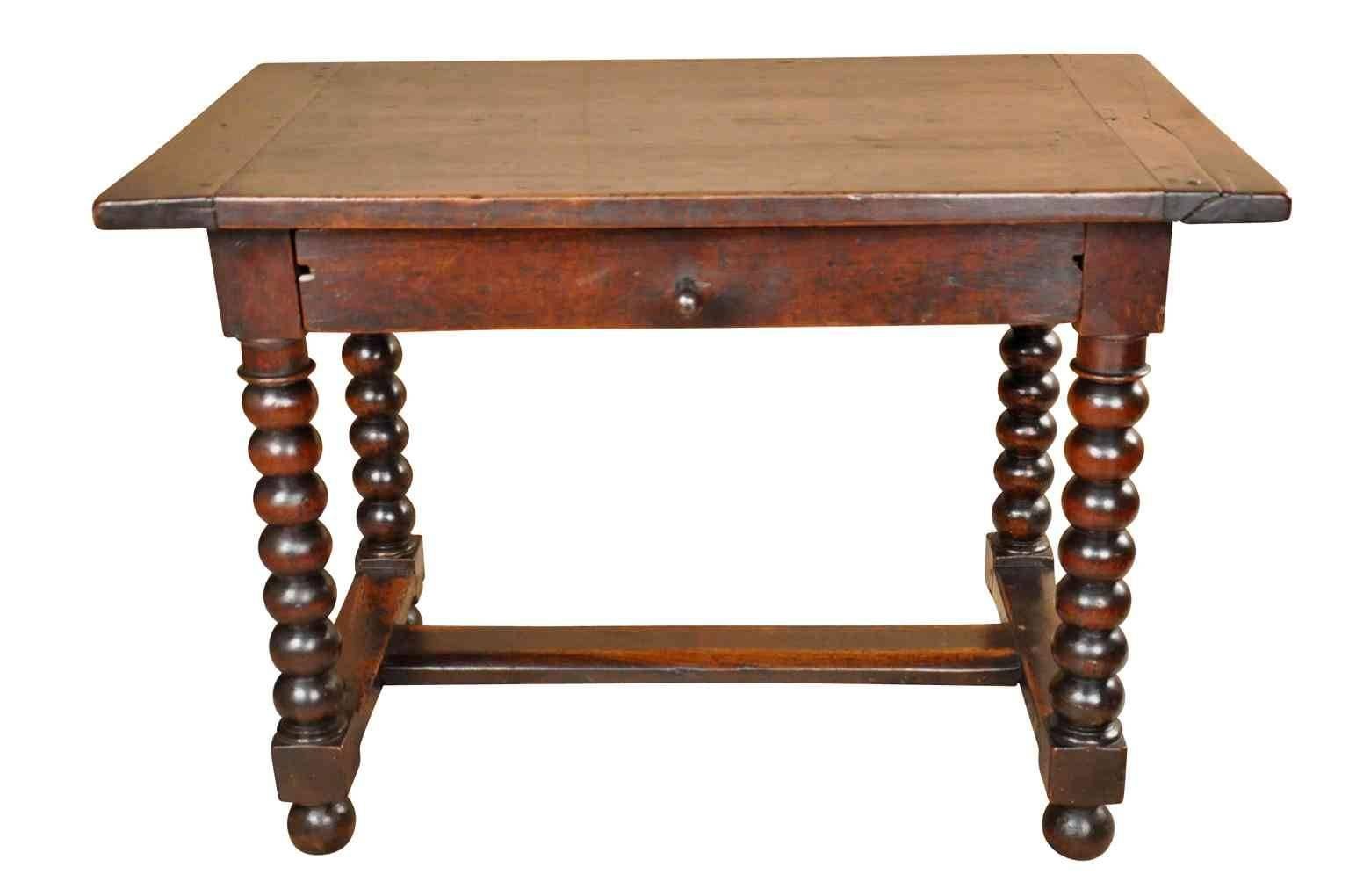 French 18th Century Louis XIII Style Side Table or Writing Table In Excellent Condition In Atlanta, GA